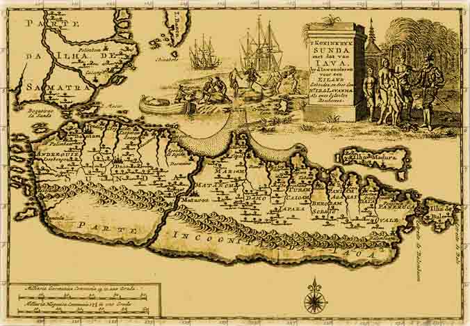 historycal ancient javanese map
