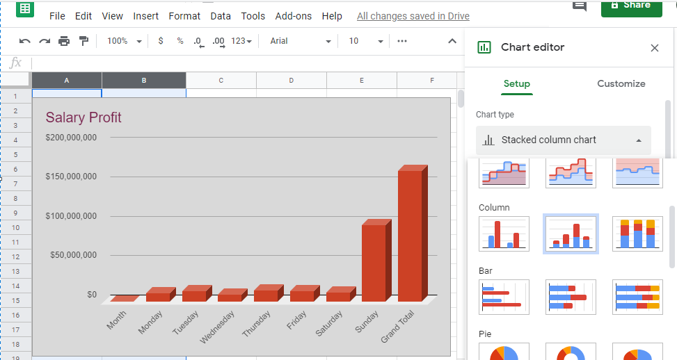 How to Make Charts or Graph on Google Spreadsheets