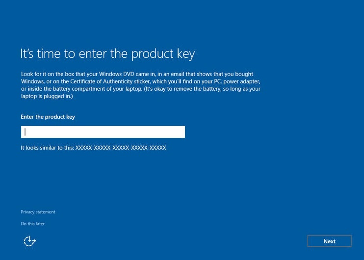 Enter Produk Key Cara Install Windows 10 11