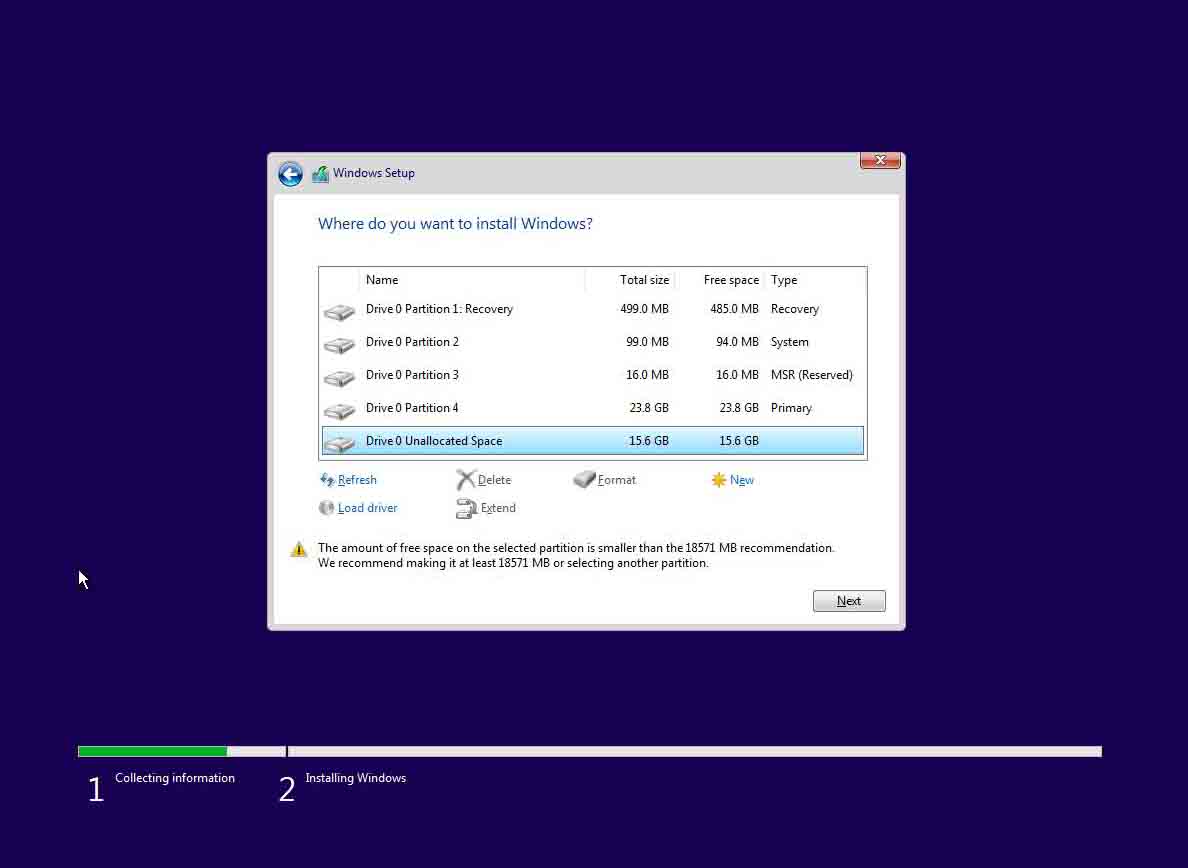 Partition How to Install Windows 10 9