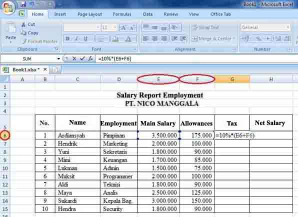 how to create an employee salary report on microsoft excel 5