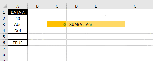 Rumus Excel SUM error 1