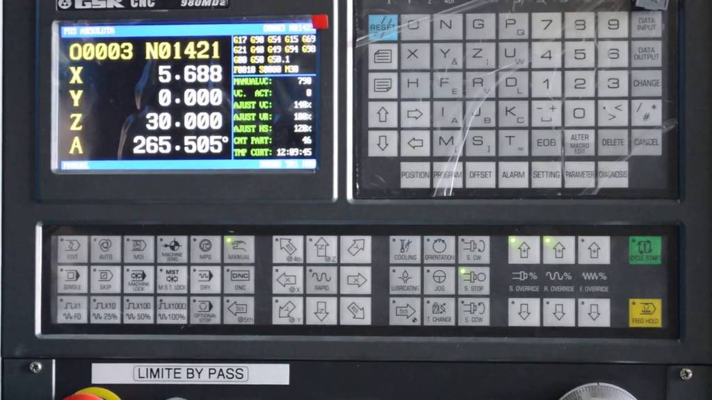 bagian bagian kontrol panel mesin cnc gsk 980tda