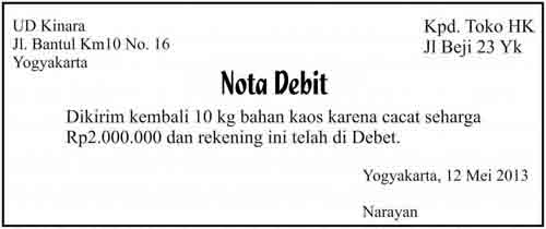nota debit perusahaan