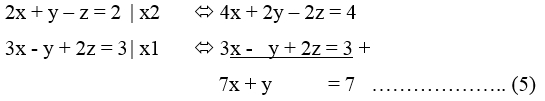 eliminasi persamaan linear tiga variabel 2