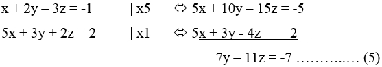 eliminasi persamaan linear tiga variabel 4