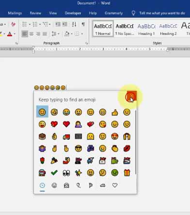 menampilkan emoji menggunakan keybord windows 10 langkah 2