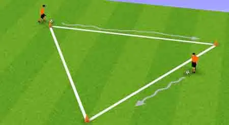 teknik dribble segitiga sepakbola
