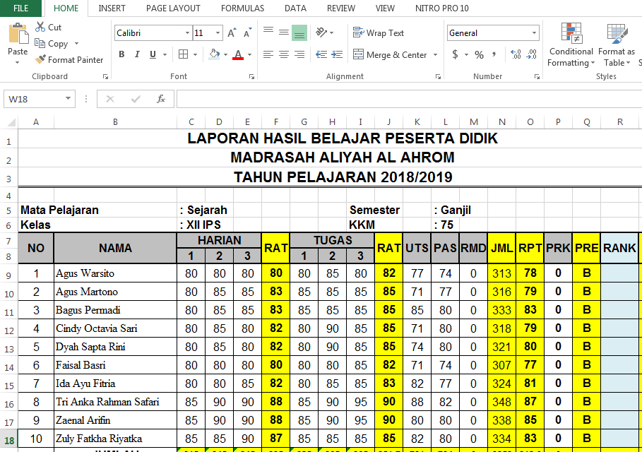 How To Define Rank In Microsoft Excel 2016