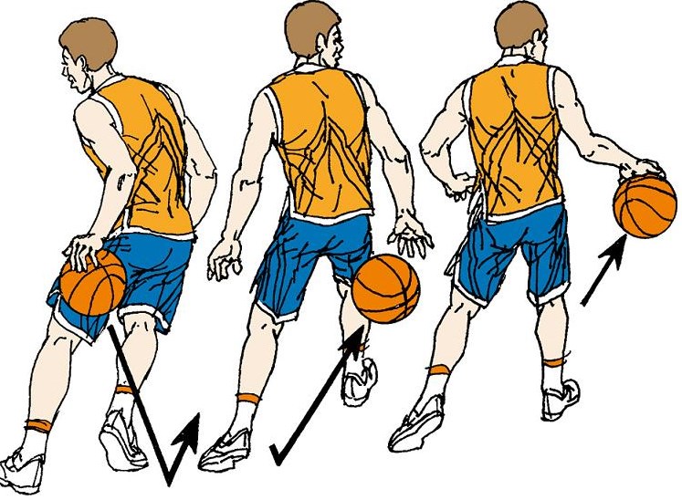 Basic Training of Basketball Games behind the back dribble
