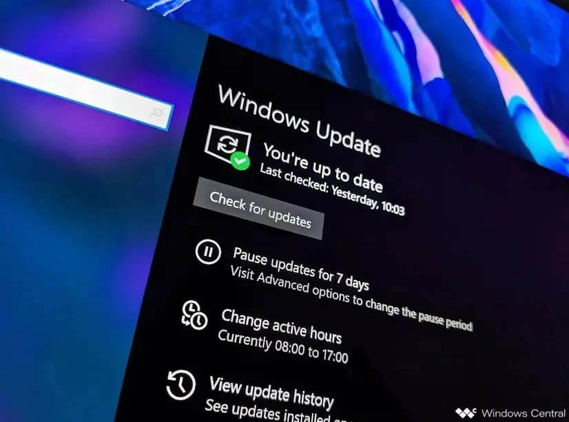 sistem update windows 10x