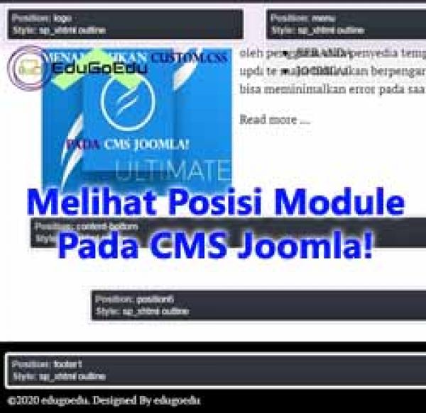 Cara Melihat Posisi Module Pada CMS Joomla Terbaru